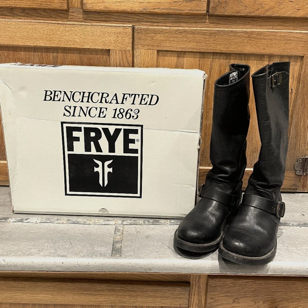 Frye Veronica Slouch Black leather boots- Barely Used/Like New!